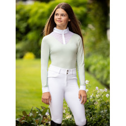 Wedstrijdshirt Eva LeMieux Young Rider lange mouwen Pistache Groen Wedstrijdshirt Eva LeMieux Young Rider lange mouwen Pistache Groen