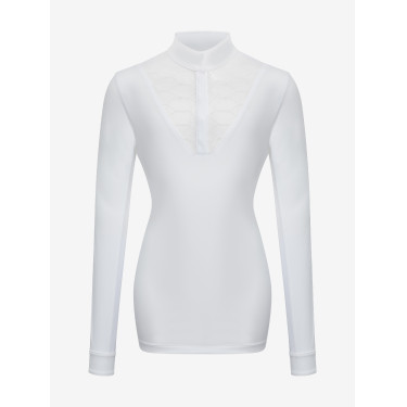 Wedstrijdshirt Eva LeMieux Young Rider lange mouwen Wit