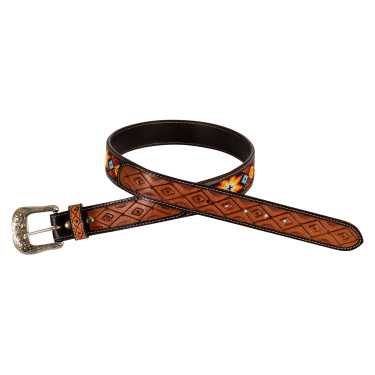 Ceinture Western Perlée avec Boucle en Laiton Pool's Ceinture Western Perlée avec Boucle en Laiton Pool's