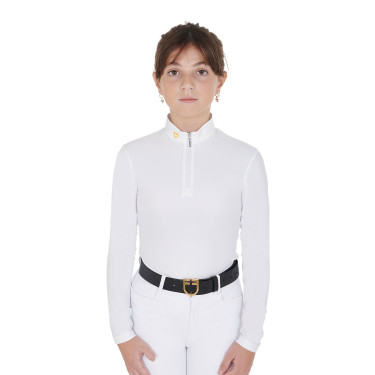 Meisjespolo met lange mouwen Equestro Warm+ Equestro