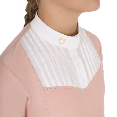 Wedstrijdpolo Meisje met Strass Equestro Wedstrijdpolo Meisje met Strass Equestro