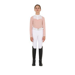Polo de concours Fille avec Strass Equestro Rose cameo Polo de concours Fille avec Strass Equestro Rose cameo