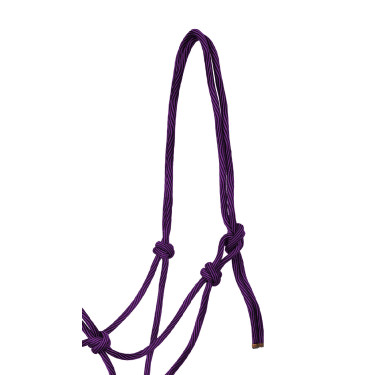 Halster Verstelbaar Gevlochten Touw Waves Design 8mm Pool's Violet / zwart