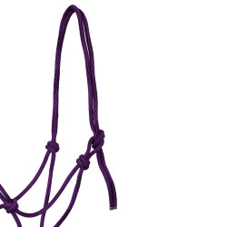 Licol Corde Nouée Réglable Waves Design 8mm Pool's Violet / noir Licol Corde Nouée Réglable Waves Design 8mm Pool's Violet / noir