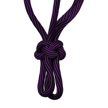 Halster Verstelbaar Gevlochten Touw Waves Design 8mm Pool's Violet / zwart