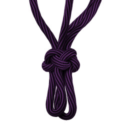 Licol Corde Nouée Réglable Waves Design 8mm Pool's Violet / noir Licol Corde Nouée Réglable Waves Design 8mm Pool's Violet / noir