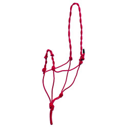 Gevlochten Halster met Dubbele Knopen Umbria Equitazione Rood