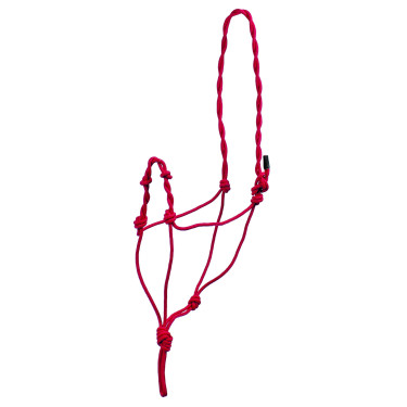 Gevlochten Halster met Dubbele Knopen Umbria Equitazione Rood