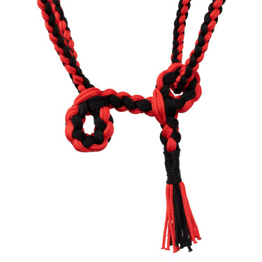 Gevlochten Nylon Halster Pool's Zwart / rood