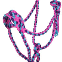 Gevlochten Nylon Halster Pool's Roze / lichtblauw / paars Multicolor