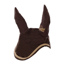 Bonnet Poney en Coton avec Passepoil Contrastant Supreme Marron / beige