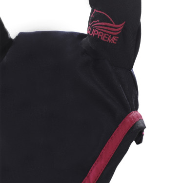 Katoenen Pony Muts met Contrasterende Paspel Supreme Marine / fuchsia Blauw