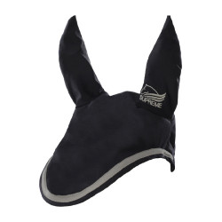 Bonnet Poney en Coton avec Passepoil Contrastant Supreme Marine / gris clair Bleu