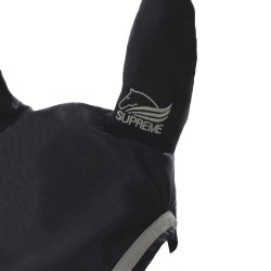 Katoenen Pony Muts met Contrasterende Paspel Supreme Marine / lichtgrijs Blauw