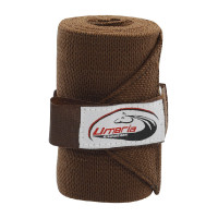 Elastische Werkbandages per 4 Umbria Equitazione Donkerbruin