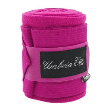Fleece en Elastische Werkbandages per 4 Umbria Equitazione Fuchsia Roze