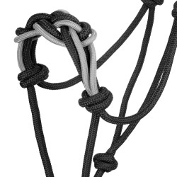 Licol avec Corde Tressée sur le Nez Pool's Noir / gris Licol avec Corde Tressée sur le Nez Pool's Noir / gris