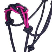 Licol avec Corde Tressée sur le Nez Pool's Marine / fuchsia Bleu