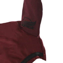 Bonnet Anti-Mouches en Coton Supreme Bordeaux / noir
