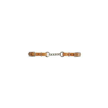 Chaînette de Muserolle en Cuir avec Chaîne Lakota