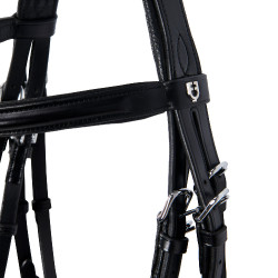 Bride Evolution en Cuir sans Rênes Doubles Equestro Noir