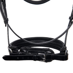 Bride Evolution en Cuir sans Rênes Doubles Equestro Noir