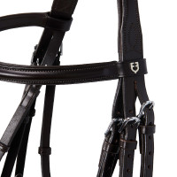 Lederen Hoofdstel Evolution zonder Dubbele Teugels Equestro Zwart