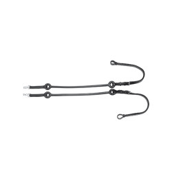Elastische Lederen Teugels met Rubberen Strengen Umbria Equitazione Elastische Lederen Teugels met Rubberen Strengen Umbria Equitazione