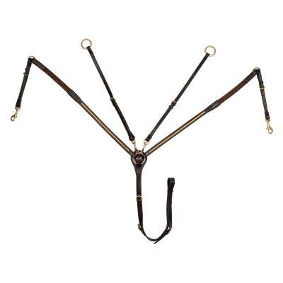 Collier de chasse en Cuir avec Clincher en Laiton Supreme Marron