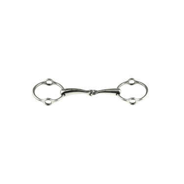 Dubbelgebroken Bustrens met Ringen Umbria Equitazione