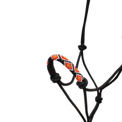 Licol Corde Nouée avec Décorations Navajo et Longe Pool's Noir Licol Corde Nouée avec Décorations Navajo et Longe Pool's Noir