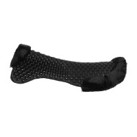 Piuma-FS Respira-FS schokdemper met Voorwaartse Verhoging en Ecologische Schapenvacht Acavallo Witte schapenvacht Zwart