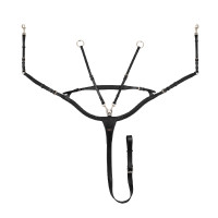 Anatomisch Gevoerde Jachtborsttuig met Supreme Brug Zwart