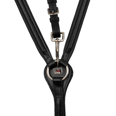 Klassieke Gevoerde Borsttuig met Verwijderbare Martingaal Supreme Zwart