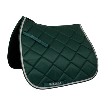 Tapis de Selle Dressage Matelassé Supreme Vert chasseur / gris clair