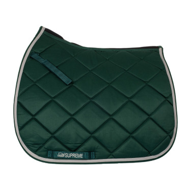 Tapis de Selle Dressage Matelassé Supreme Vert chasseur / gris clair