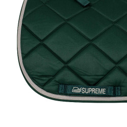 Tapis de Selle Dressage Matelassé Supreme Vert chasseur / gris clair