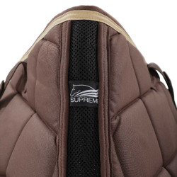 Gewatteerd Zadeldek Springen Pony Supreme Bruin / beige