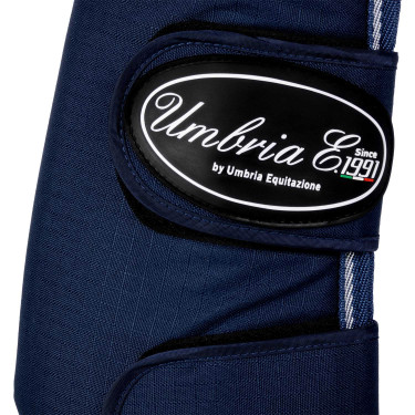 Guêtres de Transport Rip-Stop avec Renforts en Cuir Umbria Equitazione Marine Bleu marine