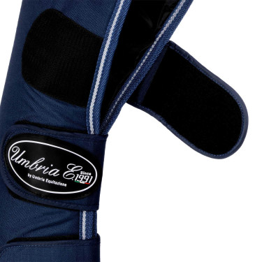 Guêtres de Transport Rip-Stop avec Renforts en Cuir Umbria Equitazione Marine Bleu marine
