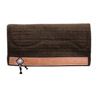 Western Show Alpaca Zadeldek met Basket Weave Gravure Pool's Bruin