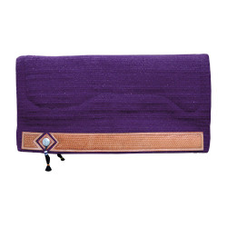 Tapis de Selle Western Show Alpaca avec Gravure Panier Pool's Violet