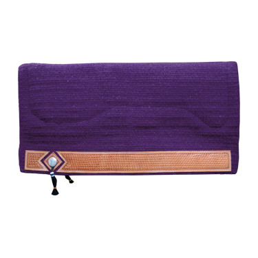 Tapis de Selle Western Show Alpaca avec Gravure Panier Pool's Violet