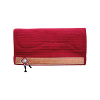 Tapis de Selle Western Show Alpaca avec Gravure Panier Pool's Rouge