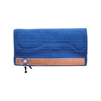 Tapis de Selle Western Show Alpaca avec Gravure Panier Pool's Bleu royal