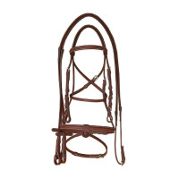 Bridon Supreme met Contrasterende Stiksels en Supreme Teugels Bruin Bridon Supreme met Contrasterende Stiksels en Supreme Teugels Bruin