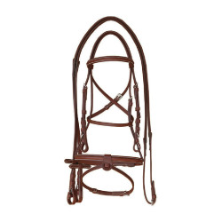 Bridon Supreme met Contrasterende Stiksels en Supreme Teugels Bruin