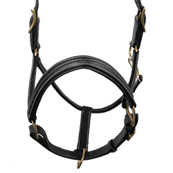 Licol en Cuir Triple Supreme Noir Licol en Cuir Triple Supreme Noir