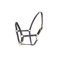 Lederen Zweedse Halster Umbria Equitazione Zwart