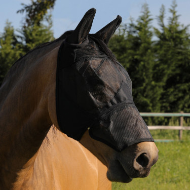PVC Vliegenmasker met Oorbeschermers en Rits Umbria Equitazione PVC Vliegenmasker met Oorbeschermers en Rits Umbria Equitazione